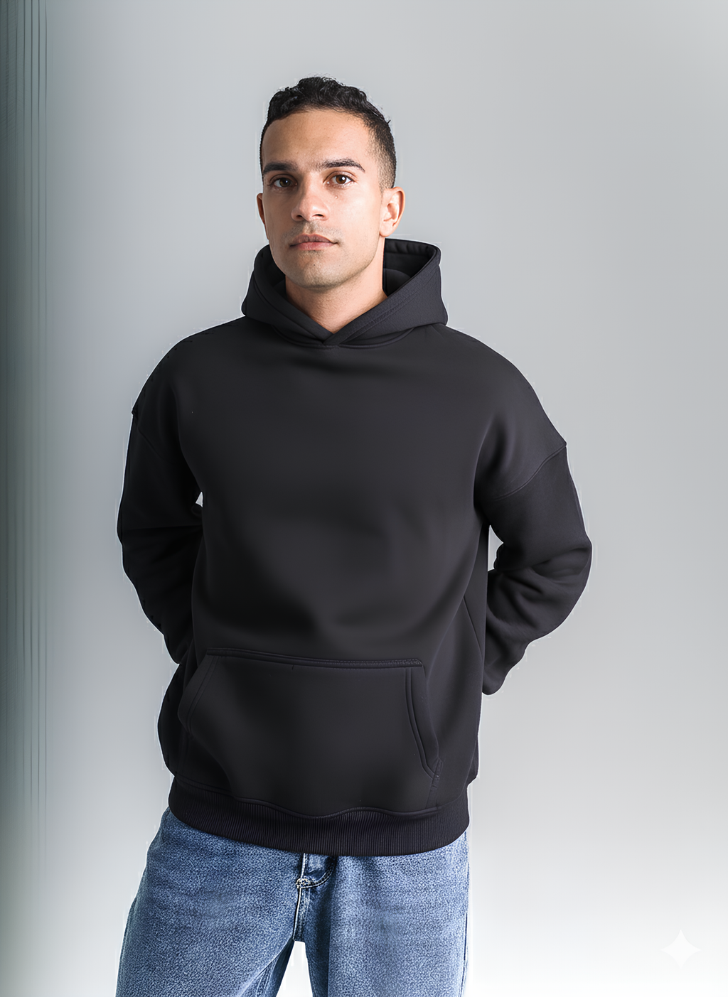 Unisex Black Oversized Hoodie