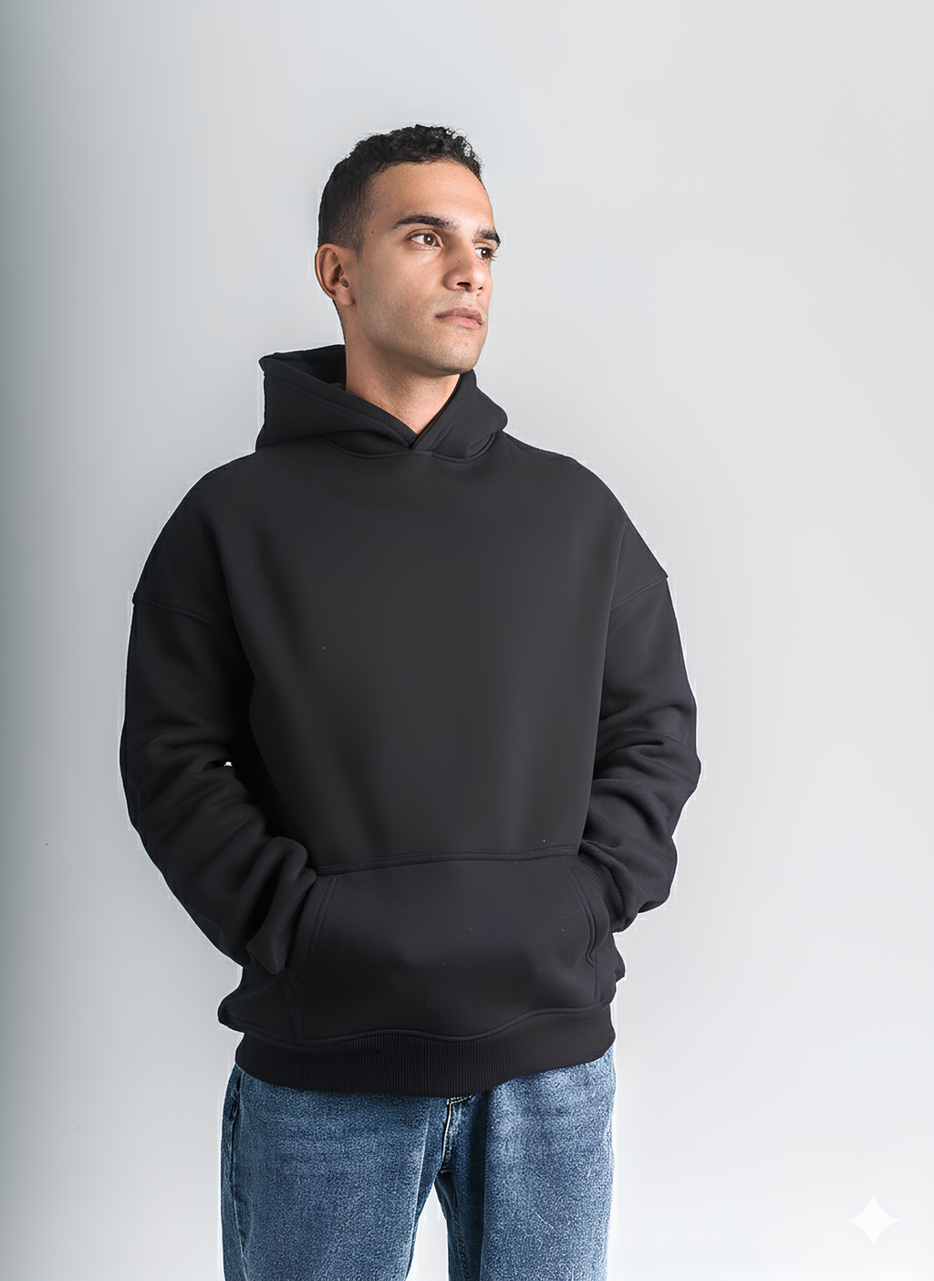 Unisex Black Oversized Hoodie