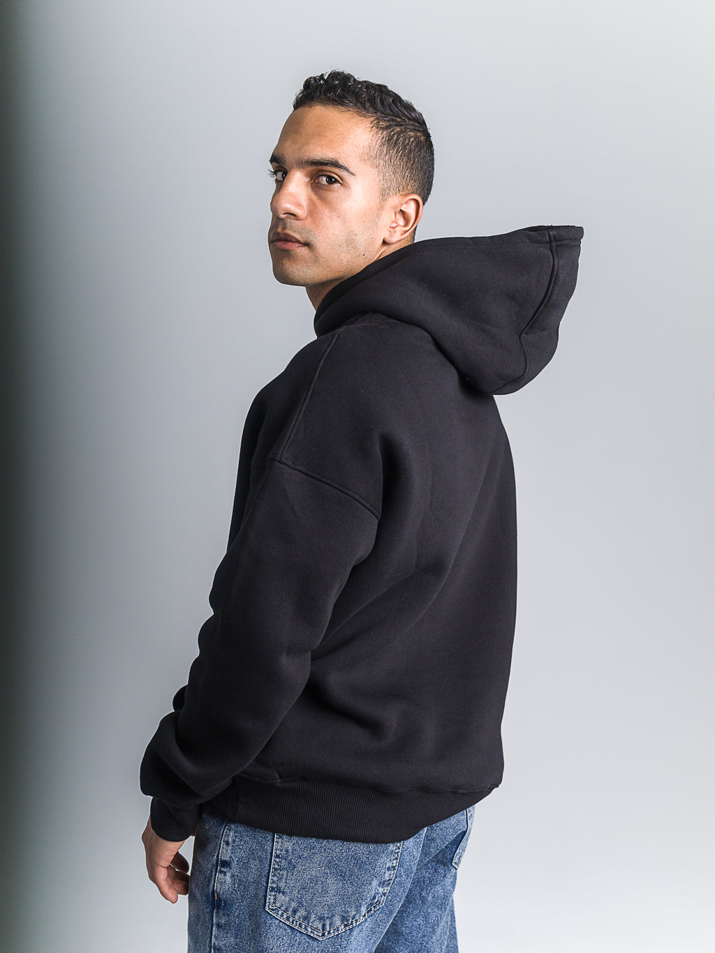 Unisex Black Oversized Hoodie