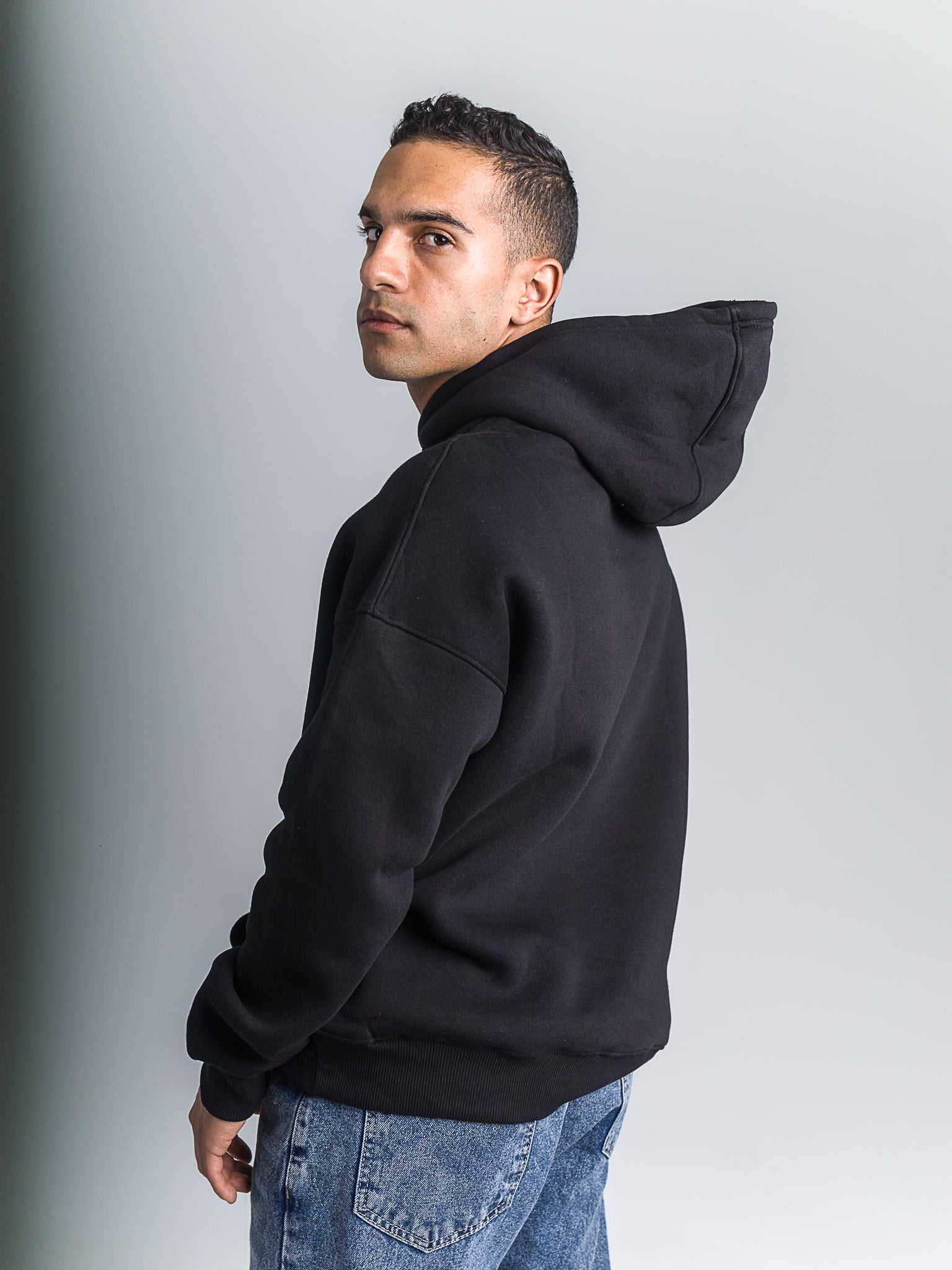 Unisex Black Oversized Hoodie