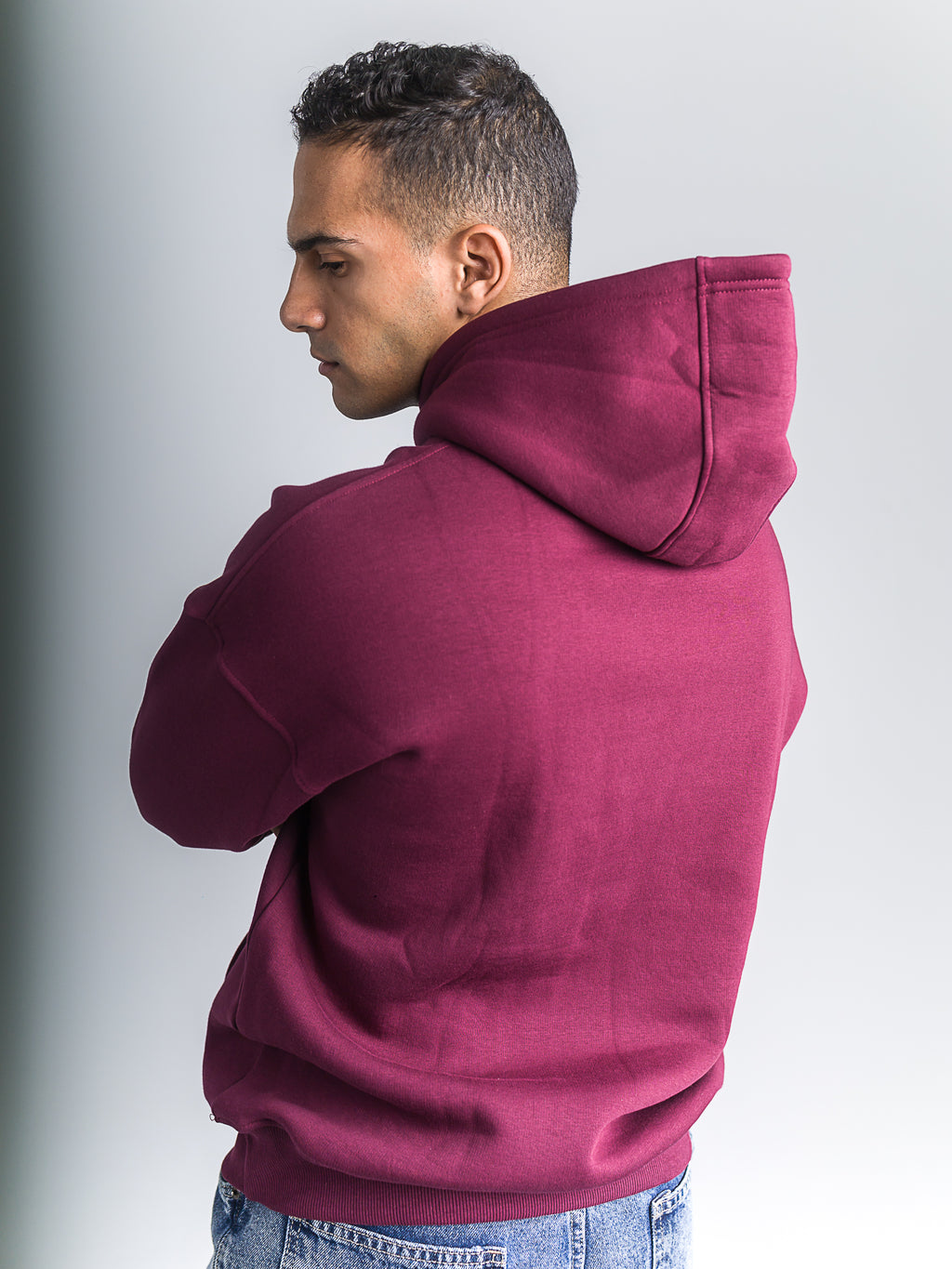 Burgundy "You Can't Fix It If You Never Face It" Oversized Hoodie