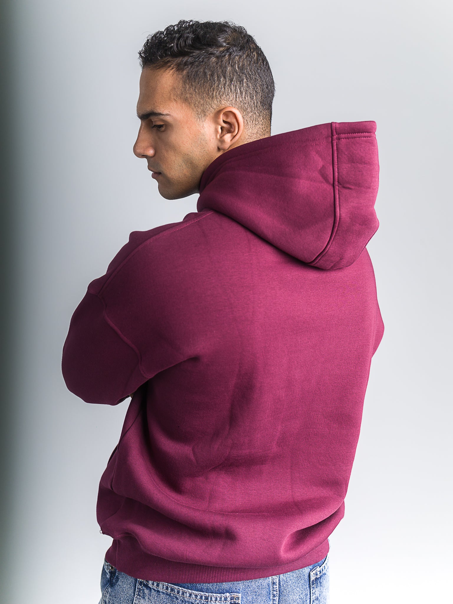 Burgundy "You Can't Fix It If You Never Face It" Oversized Hoodie