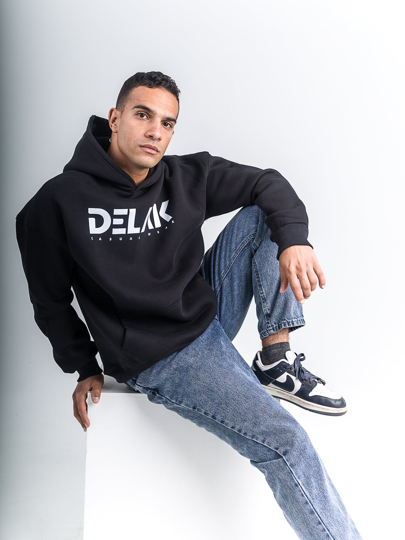 Black "Signature" Oversized Hoodie