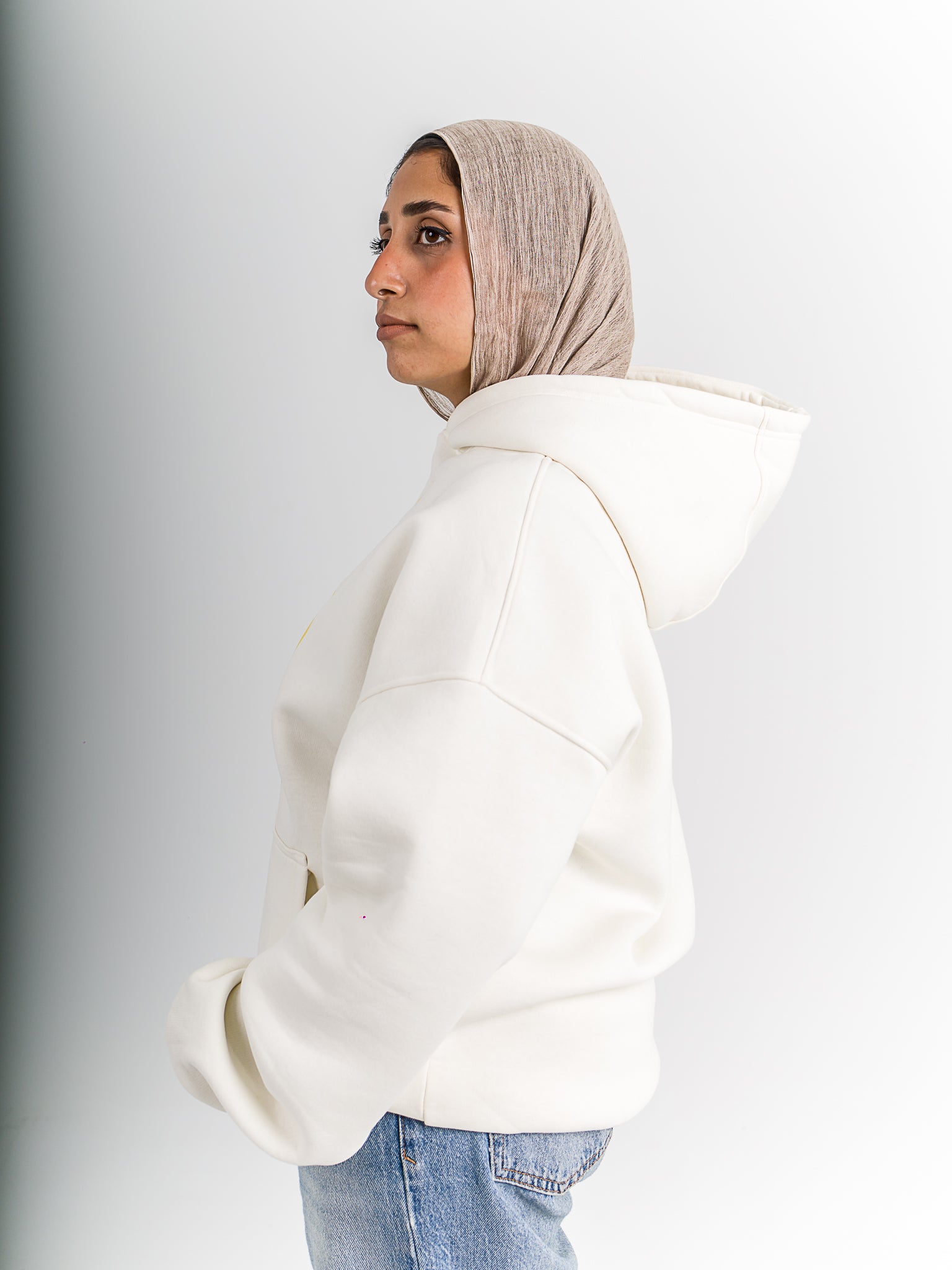 White "Duck Vibes" Oversized Hoodie