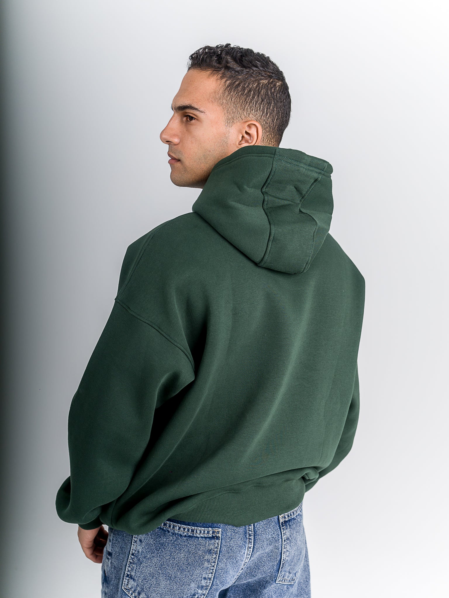 Olive Green "Cold Blooded" Oversized Hoodie