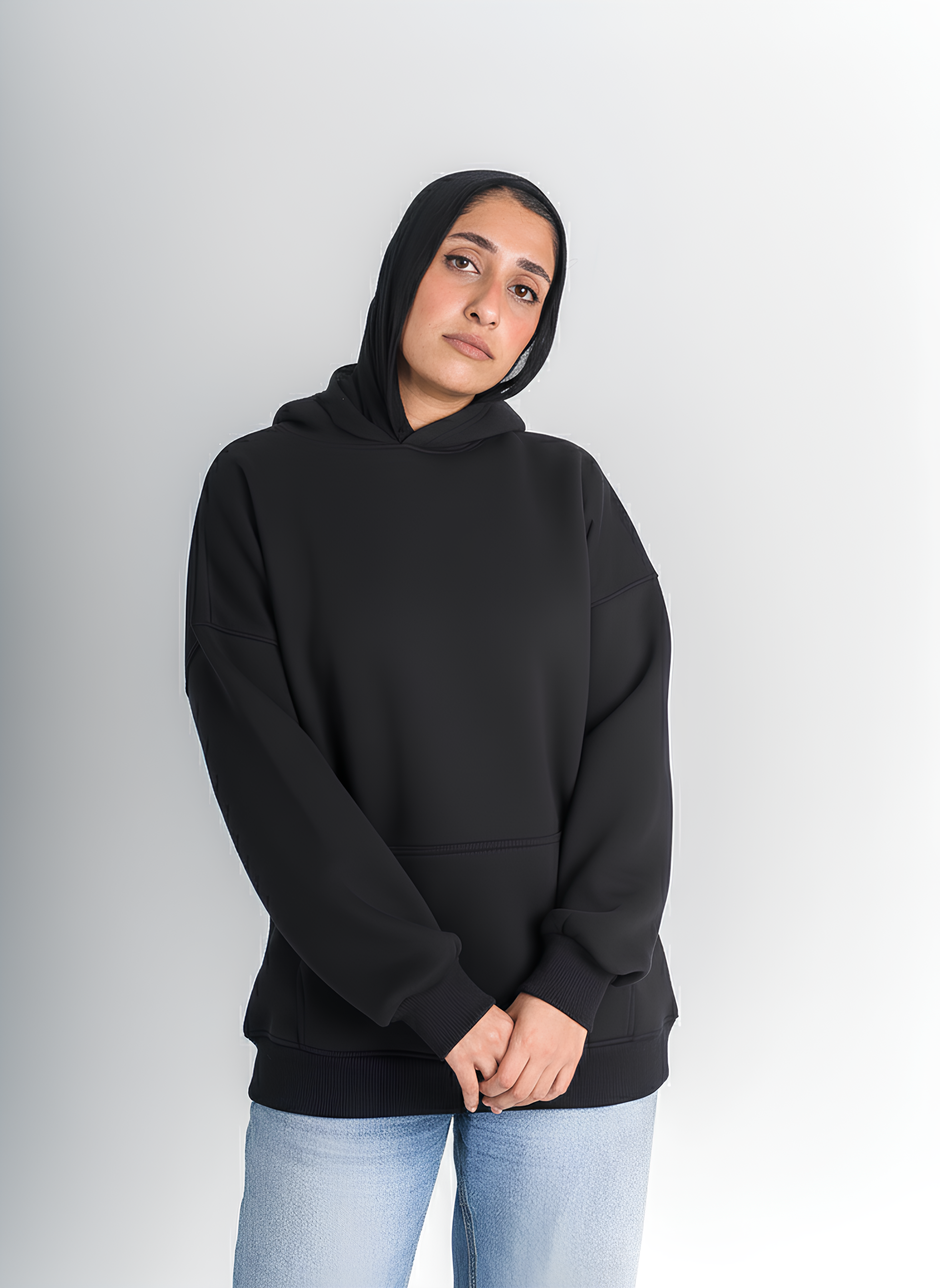 Unisex Black Oversized Hoodie