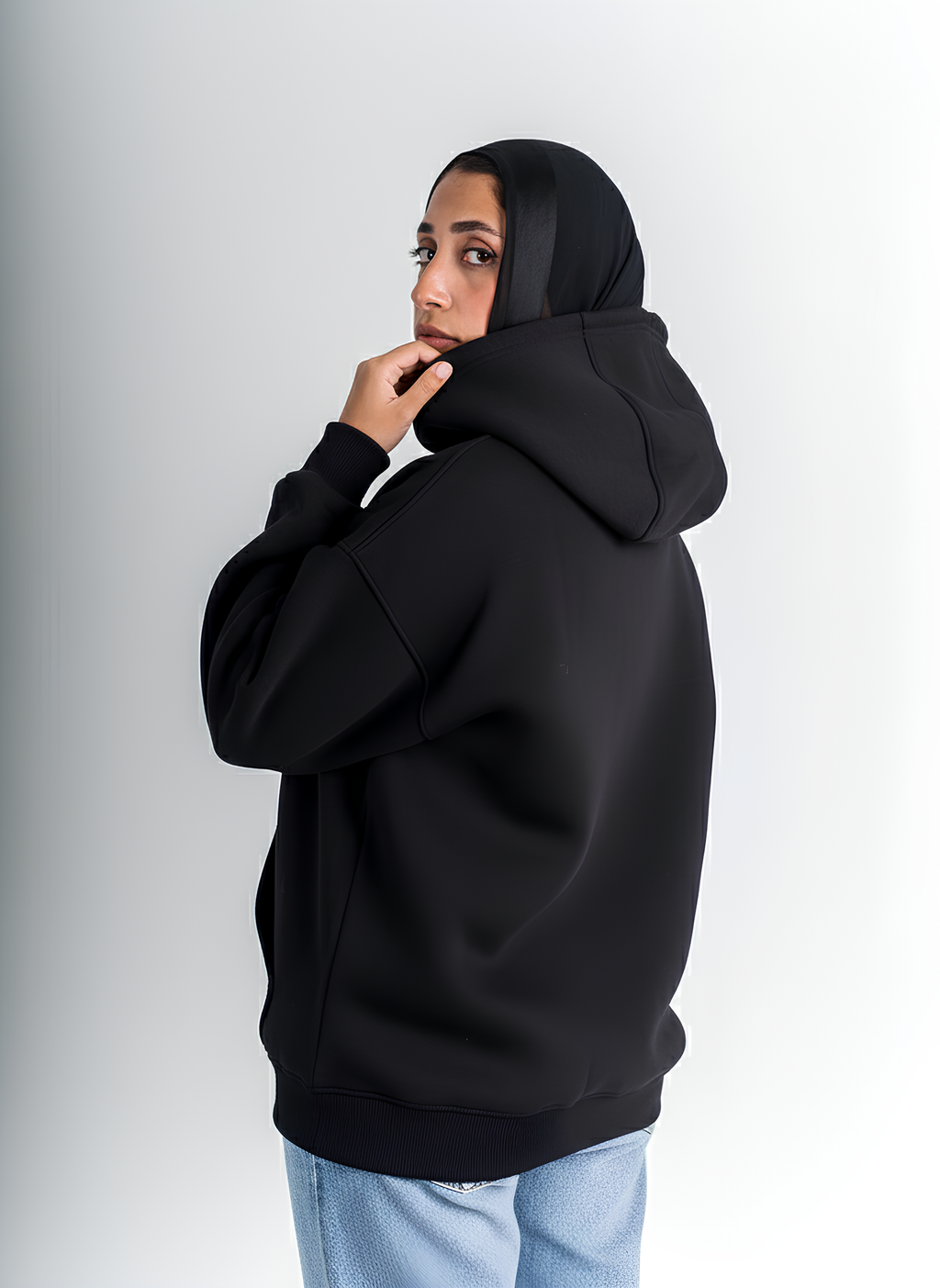 Unisex Black Oversized Hoodie
