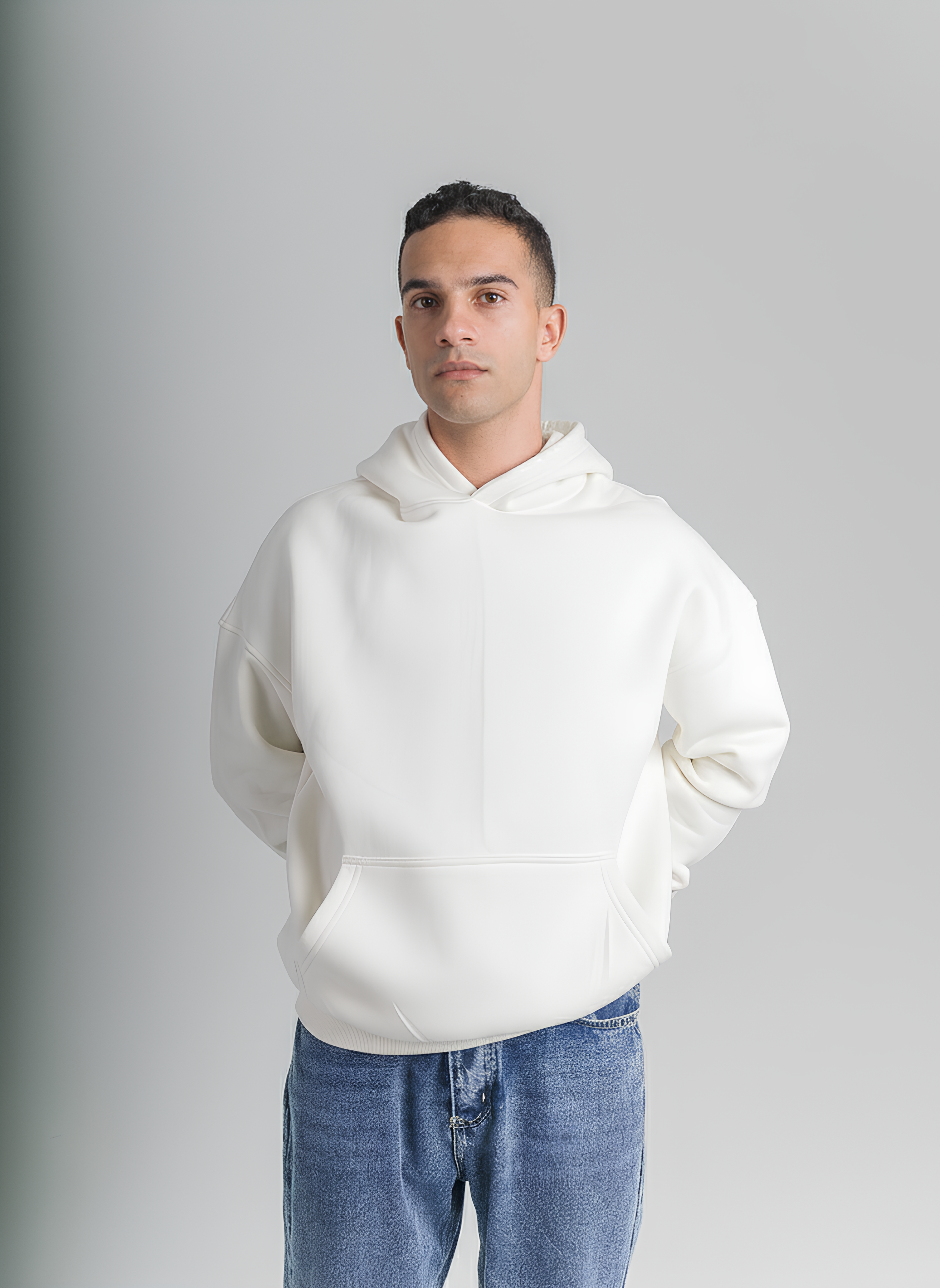 Unisex White Oversized Hoodie