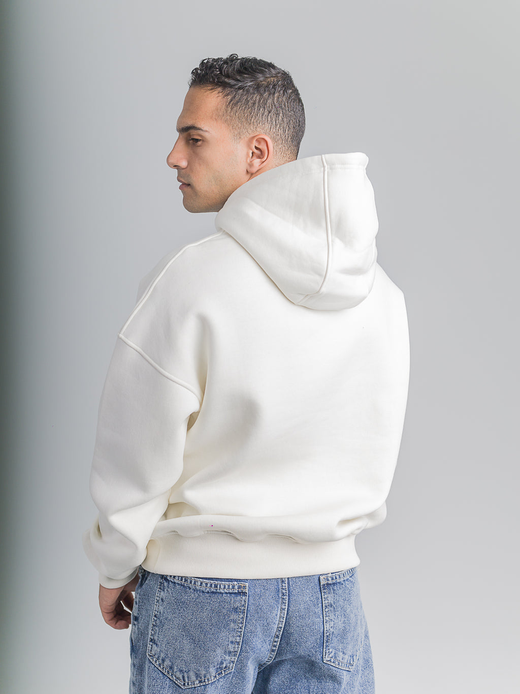 Unisex White Oversized Hoodie