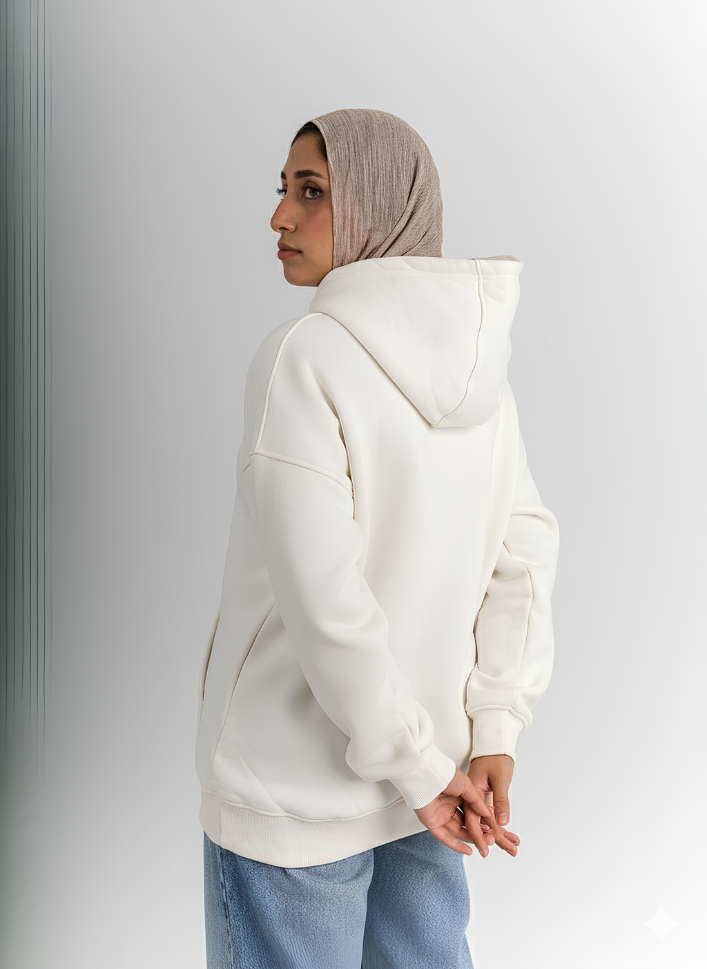 Unisex White Oversized Hoodie